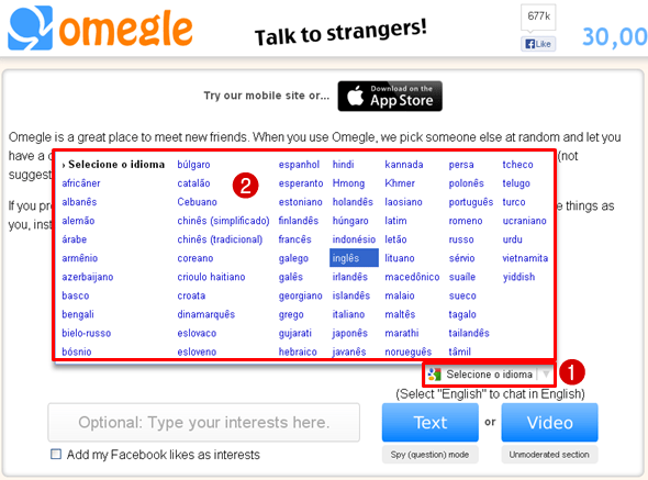 Tag mulheres no Omegle