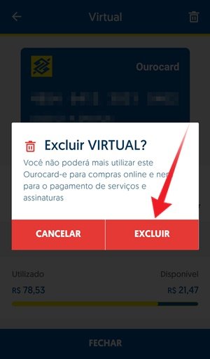 como excluir cartao banco do brasil pela internet