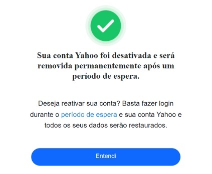 Como excluir conta Yahoo mail