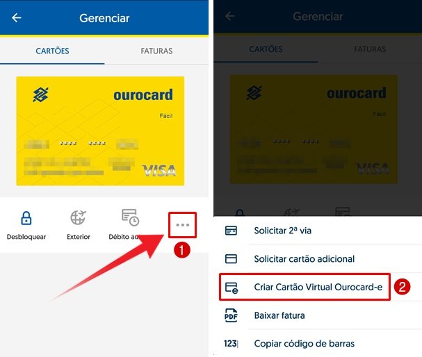 Como gerar cartão Virtual Banco do Brasil