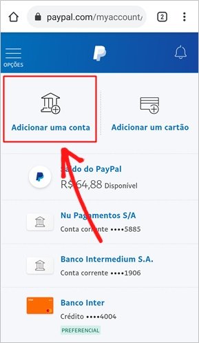 Como transferir dinheiro Paypal para conta bancária