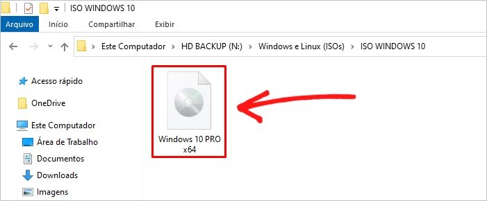 ISO bootável pendrive Windows 10