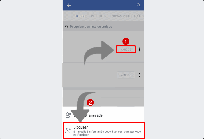 remover todos amigos do facebook pelo celular