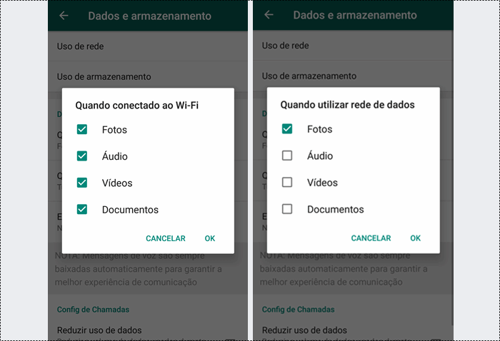 WhatsApp não salvar fotos Android